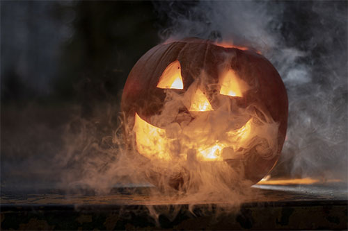 Autumn Photography Prompts - Smoking Pumpkin
